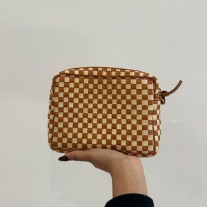 Clare V midi sac natural and cream woven